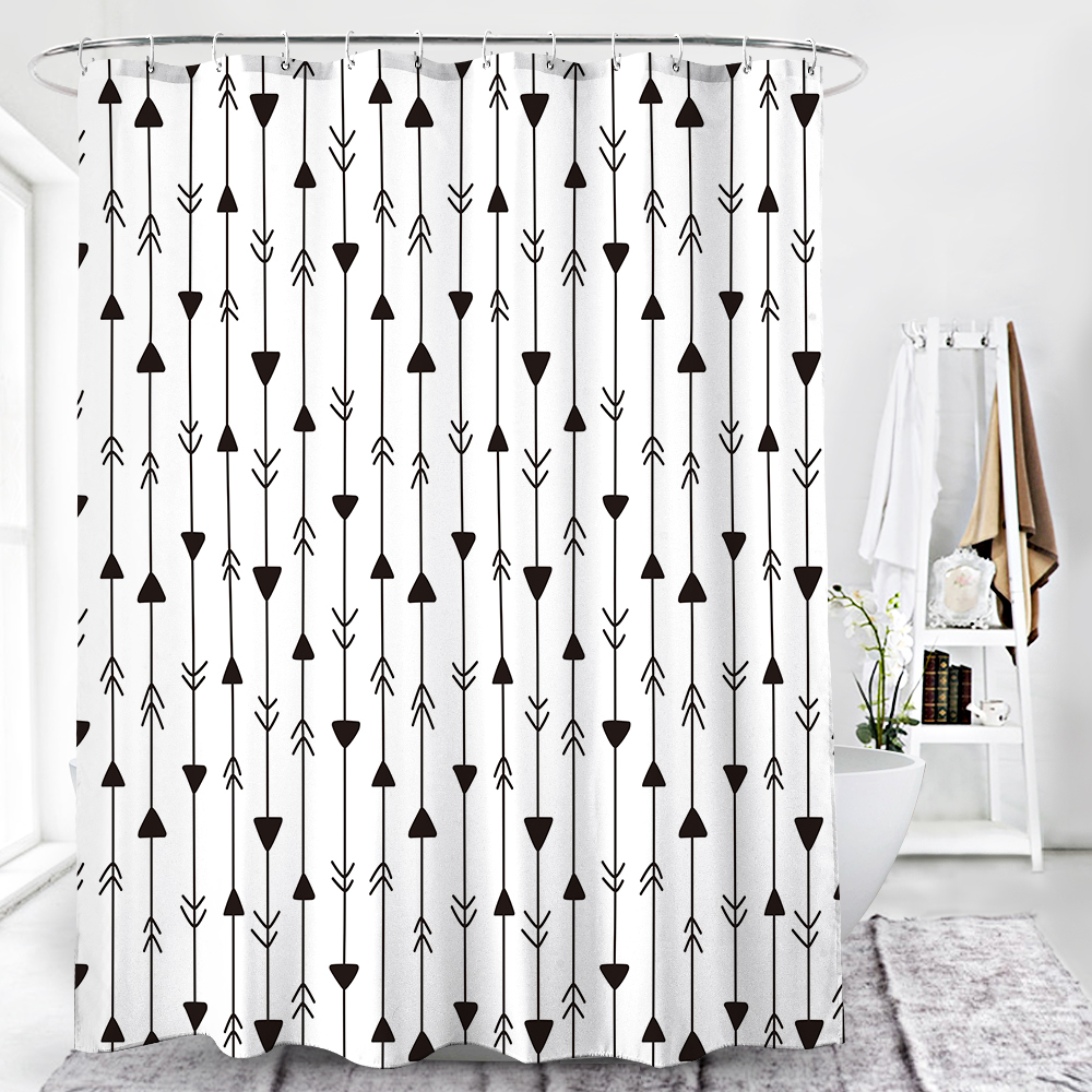 Home goods wholesale custom polyester white bath shower curtain Buy